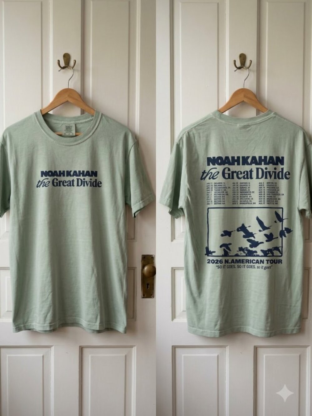 Noah Kahan The Great Divide Tour 2026 Comfort Colors T-Shirt BAY color